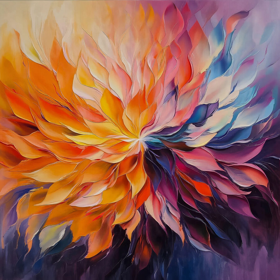 Schilderij van een bloem