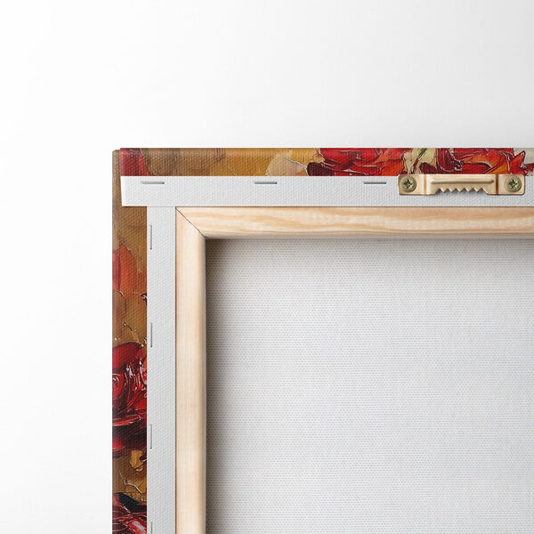 Schilderij van een boeket rode rozen Schilderij van een boeket rode rozen