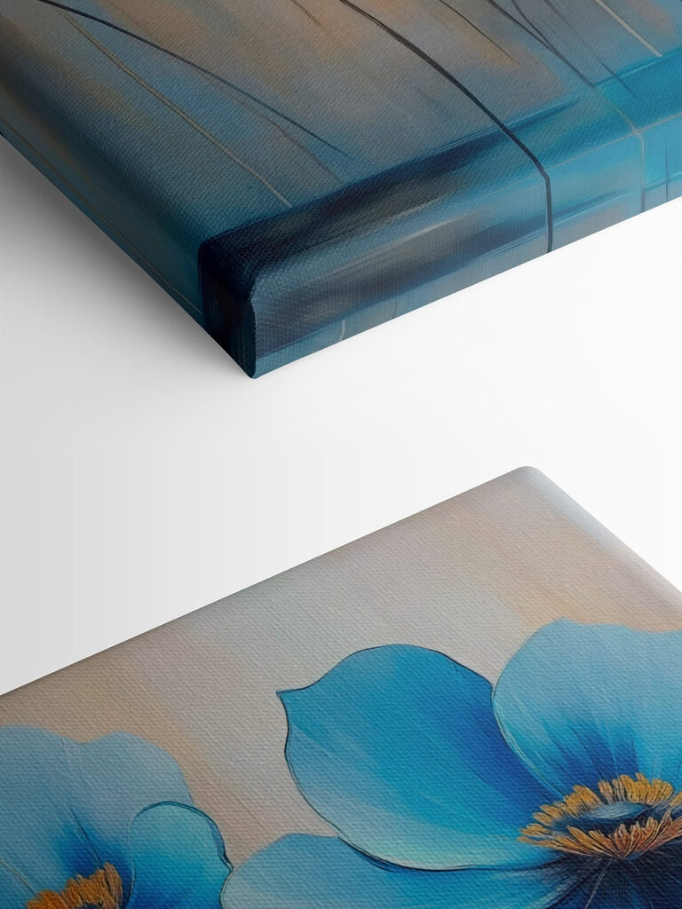 Painting of blue flowers