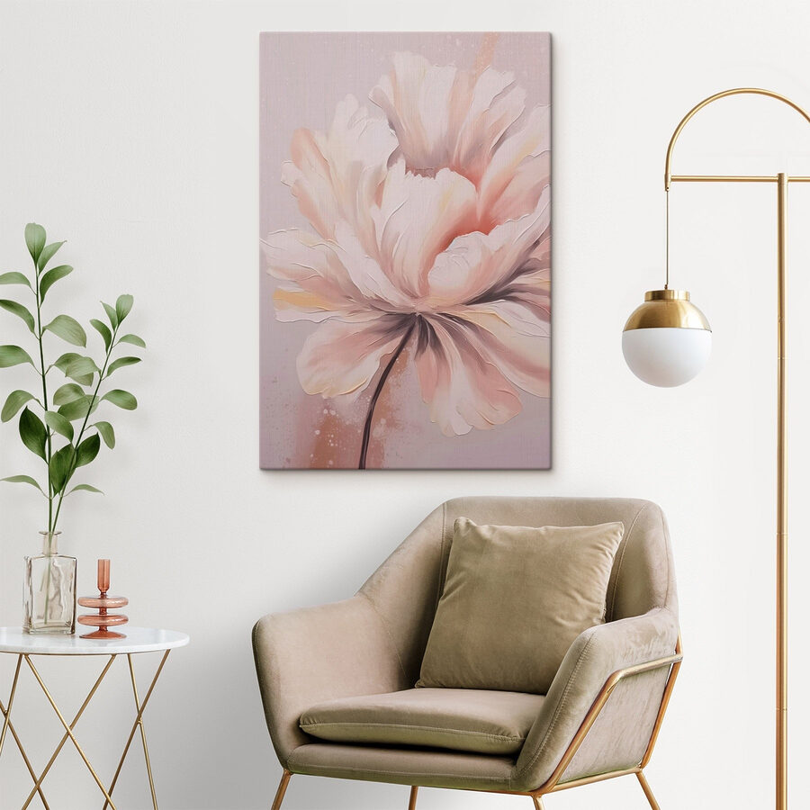 Schilderij van een bloem Schilderij van een bloem