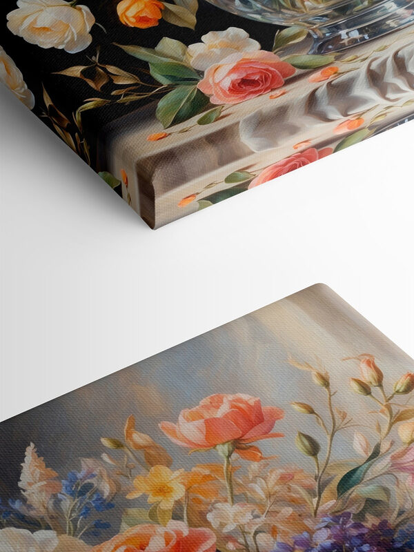Schilderij van bloemen in een vaas Schilderij van bloemen in een vaas