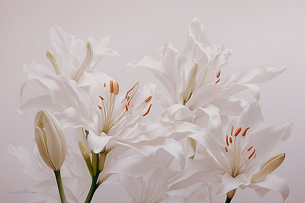 Groep witte bloemen Groep witte bloemen