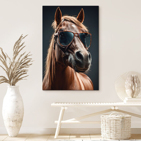 Paard met zonnebril Paard met zonnebril
