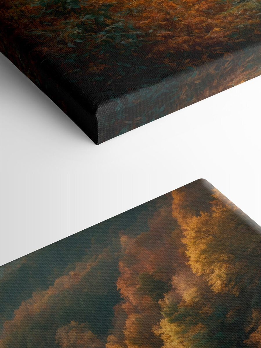 Canvas Schilderijen Brug over een rivier met bomen op de achtergrond - Afbeelding 5