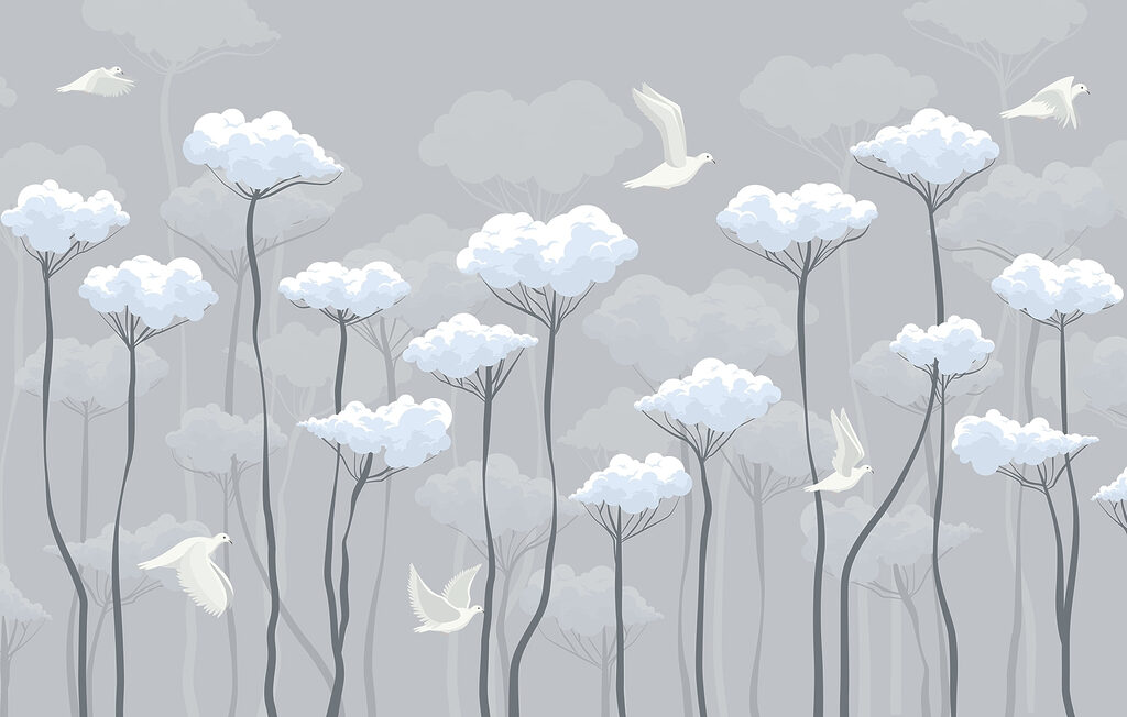 Vogels vliegen in de wolken Vogels vliegen in de wolken