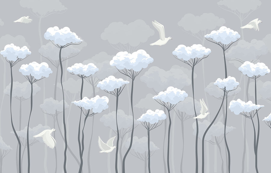 Vogels vliegen in de wolken Vogels vliegen in de wolken