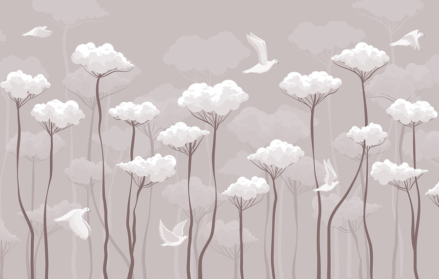 Vogels vliegen in de lucht