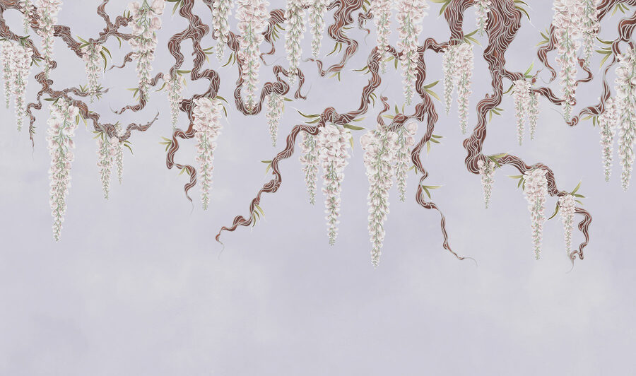 Boom met witte bloemen