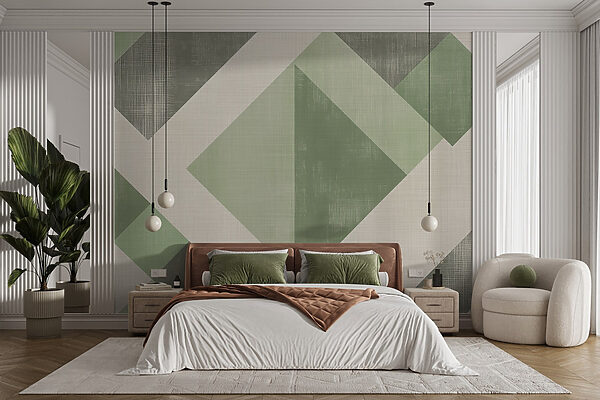 Groen en wit geometrisch patroon Groen en wit geometrisch patroon