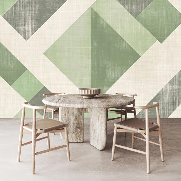 Groen en wit geometrisch patroon Groen en wit geometrisch patroon