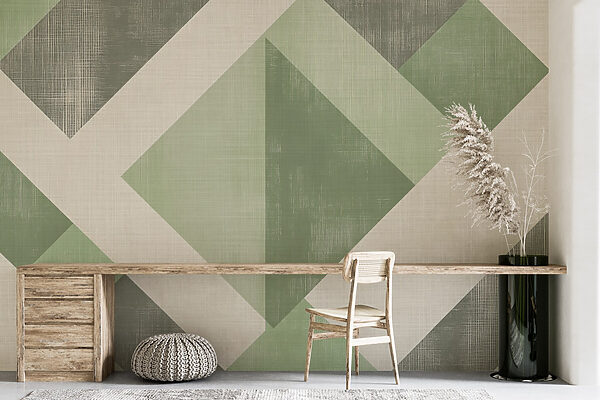 Groen en wit geometrisch patroon Groen en wit geometrisch patroon