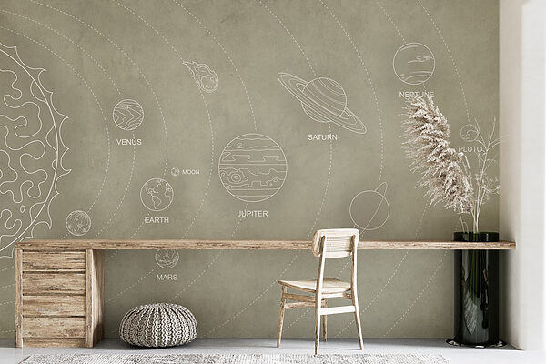 Diagram van planeten en hun namen Diagram van planeten en hun namen