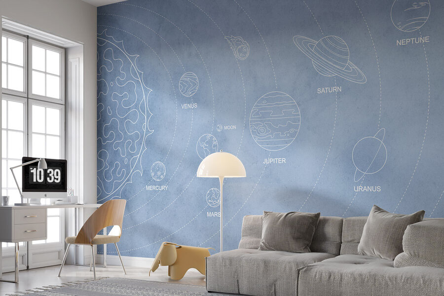 Diagram van planeten en hun namen Diagram van planeten en hun namen