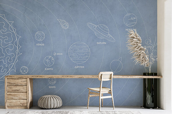 Diagram van planeten en hun namen Diagram van planeten en hun namen