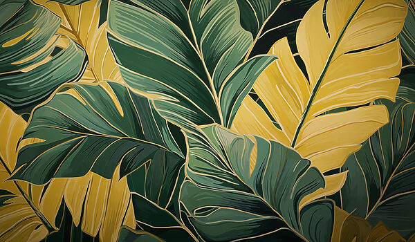 Vibrant leaves in harmonious colors