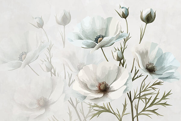 Groep witte bloemen Groep witte bloemen
