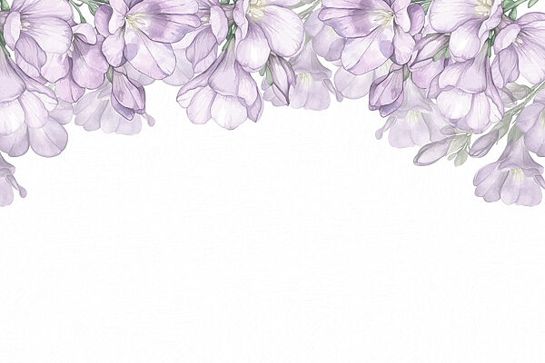 Rij paarse bloemen Rij paarse bloemen