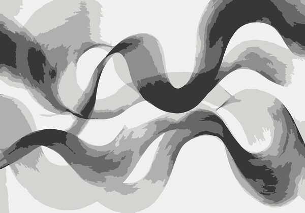 Grijze en witte zwierige lijnen Grijze en witte zwierige lijnen