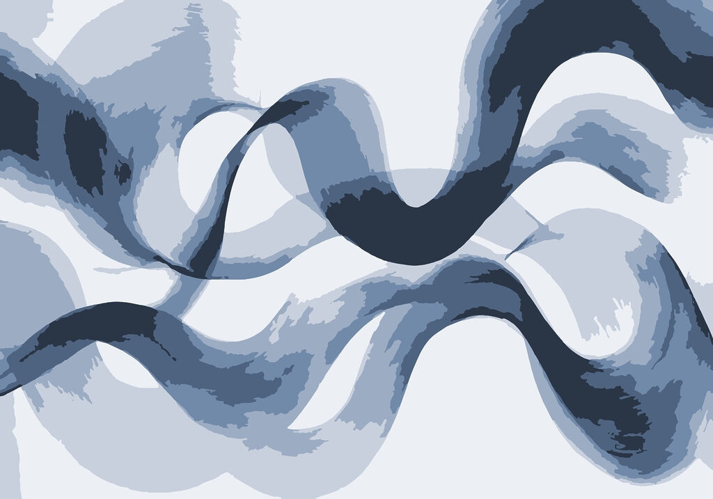 Blauwe en witte swirls Blauwe en witte swirls