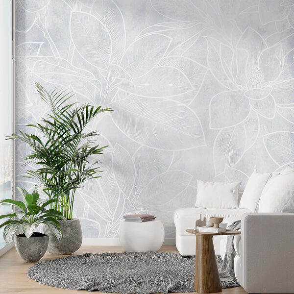 Wit bloemenpatroon op een witte achtergrond Wit bloemenpatroon op een witte achtergrond