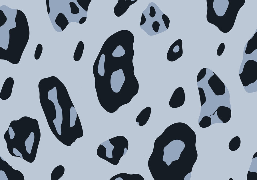 Abstract patroon in koele tinten.