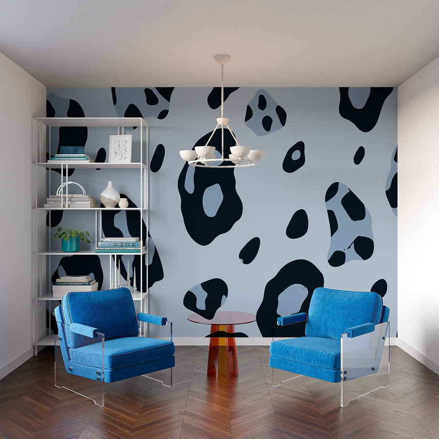 Abstract patroon in koele tinten.
