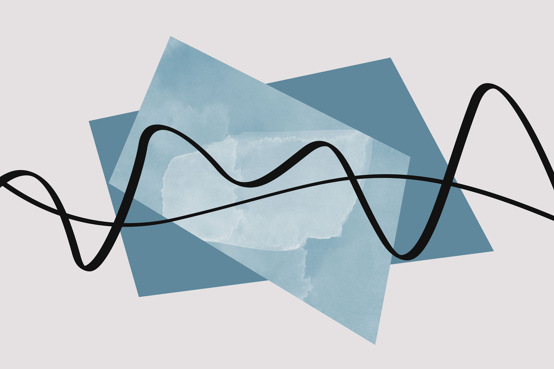 Black line on a blue rectangle Black line on a blue rectangle