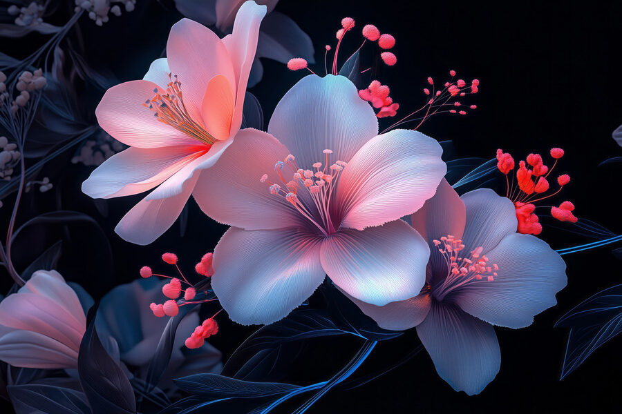 Delicate bloemen in zachte tinten