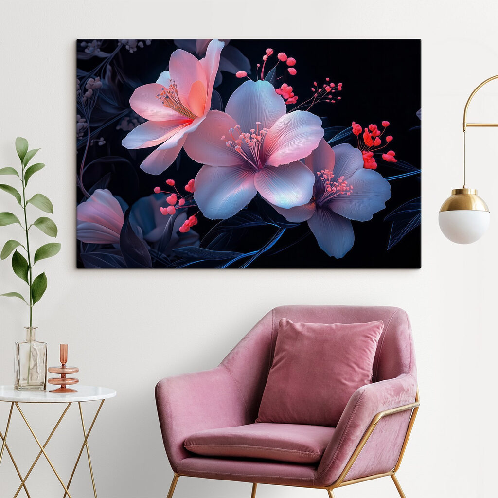 Delicate blooms in soft hues