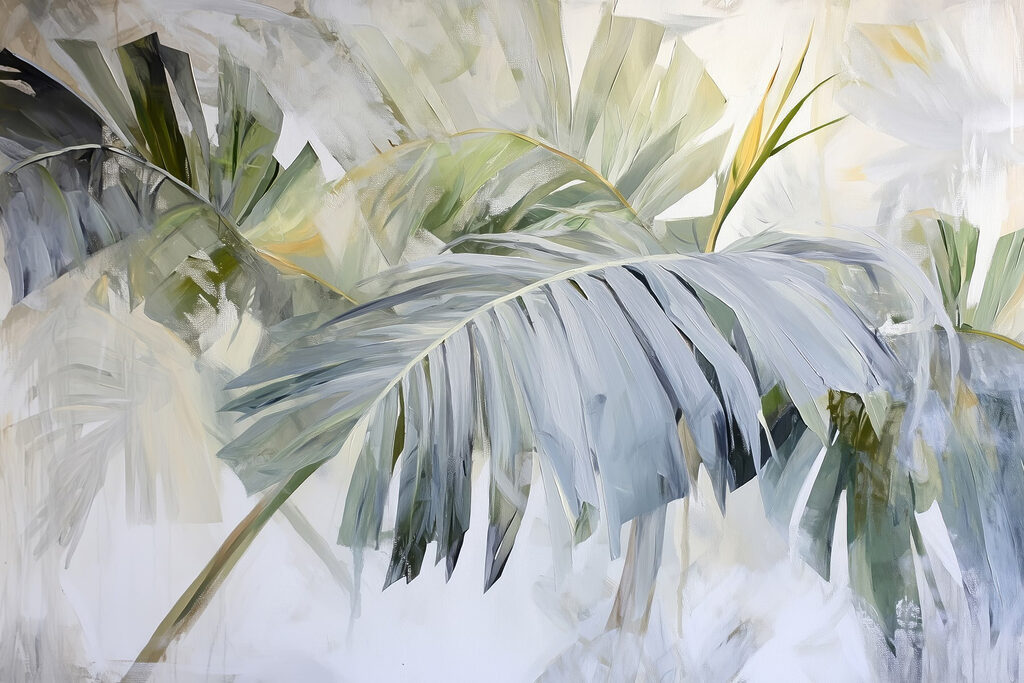 Painting of palm leaves