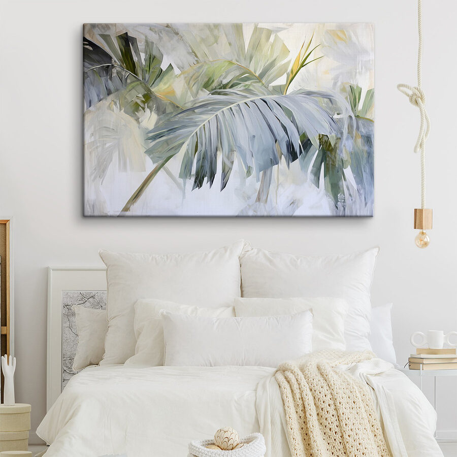 Canvas Schilderijen Schilderen van palmbladeren - Afbeelding 2