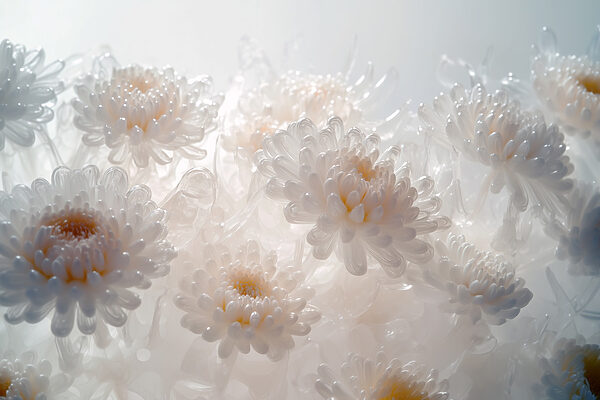 Groep witte bloemen Groep witte bloemen