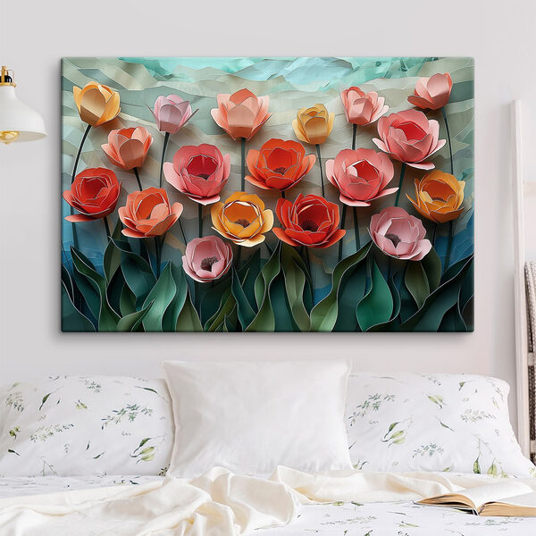 Groep papieren bloemen Groep papieren bloemen