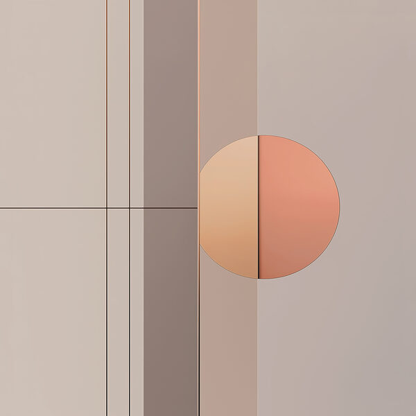 Muur met een cirkel en een lijn Muur met een cirkel en een lijn