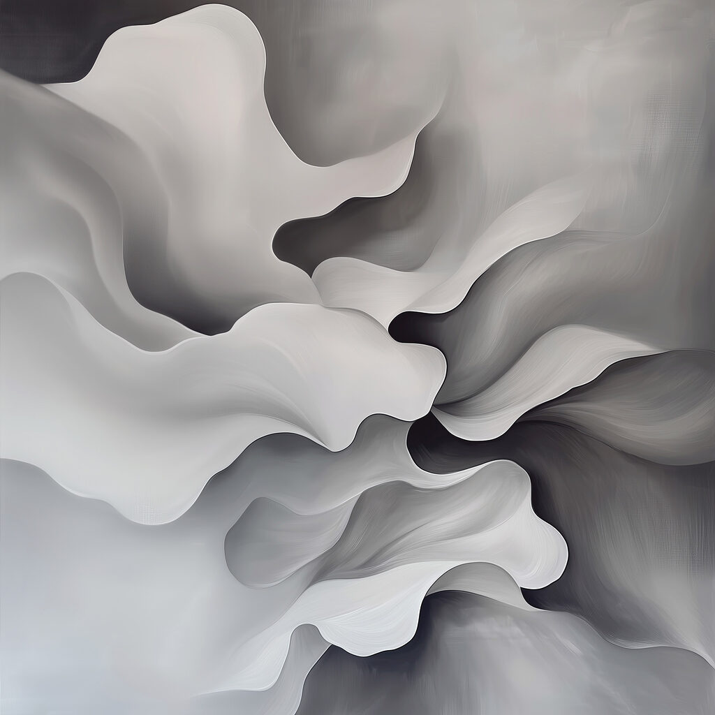 White and grey abstract art White and grey abstract art