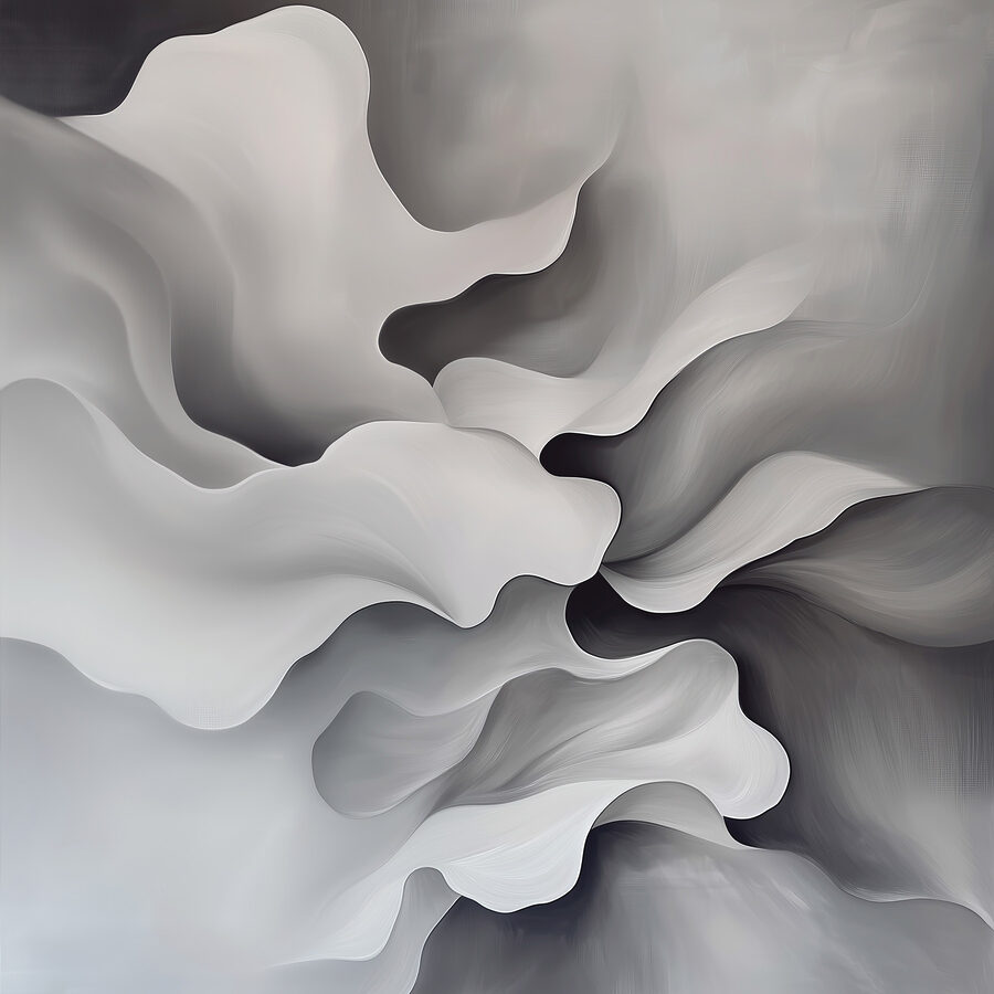 Witte en grijze abstracte kunst
