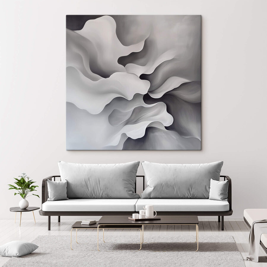 Witte en grijze abstracte kunst
