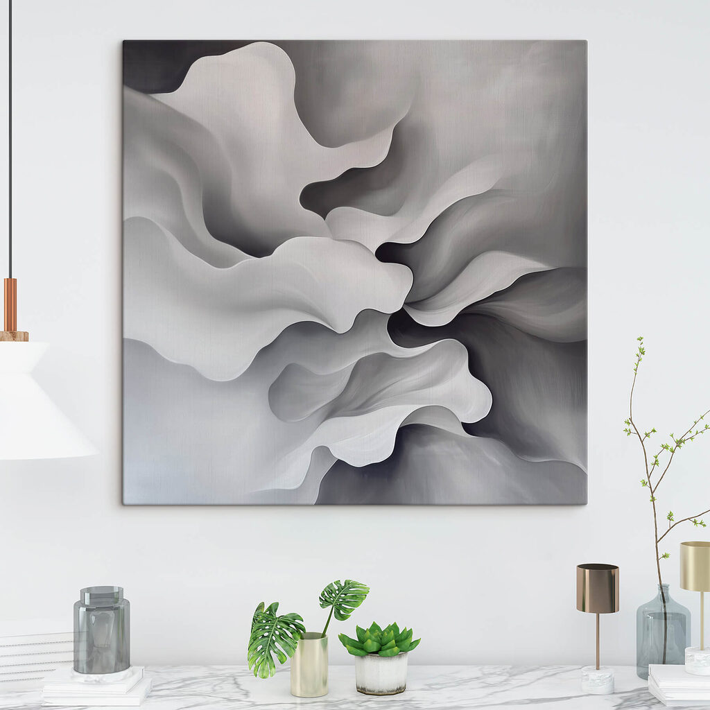 White and grey abstract art White and grey abstract art