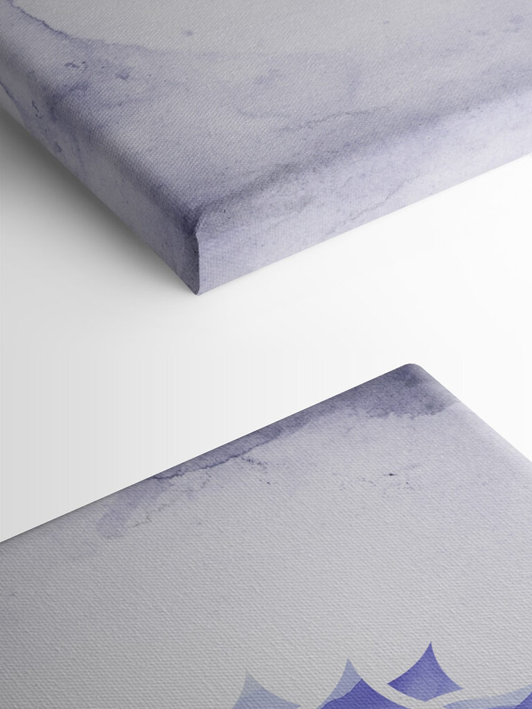 Blue and white flower design