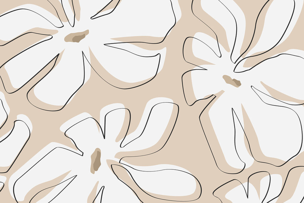 Bloemenpatroon op beige achtergrond Bloemenpatroon op beige achtergrond