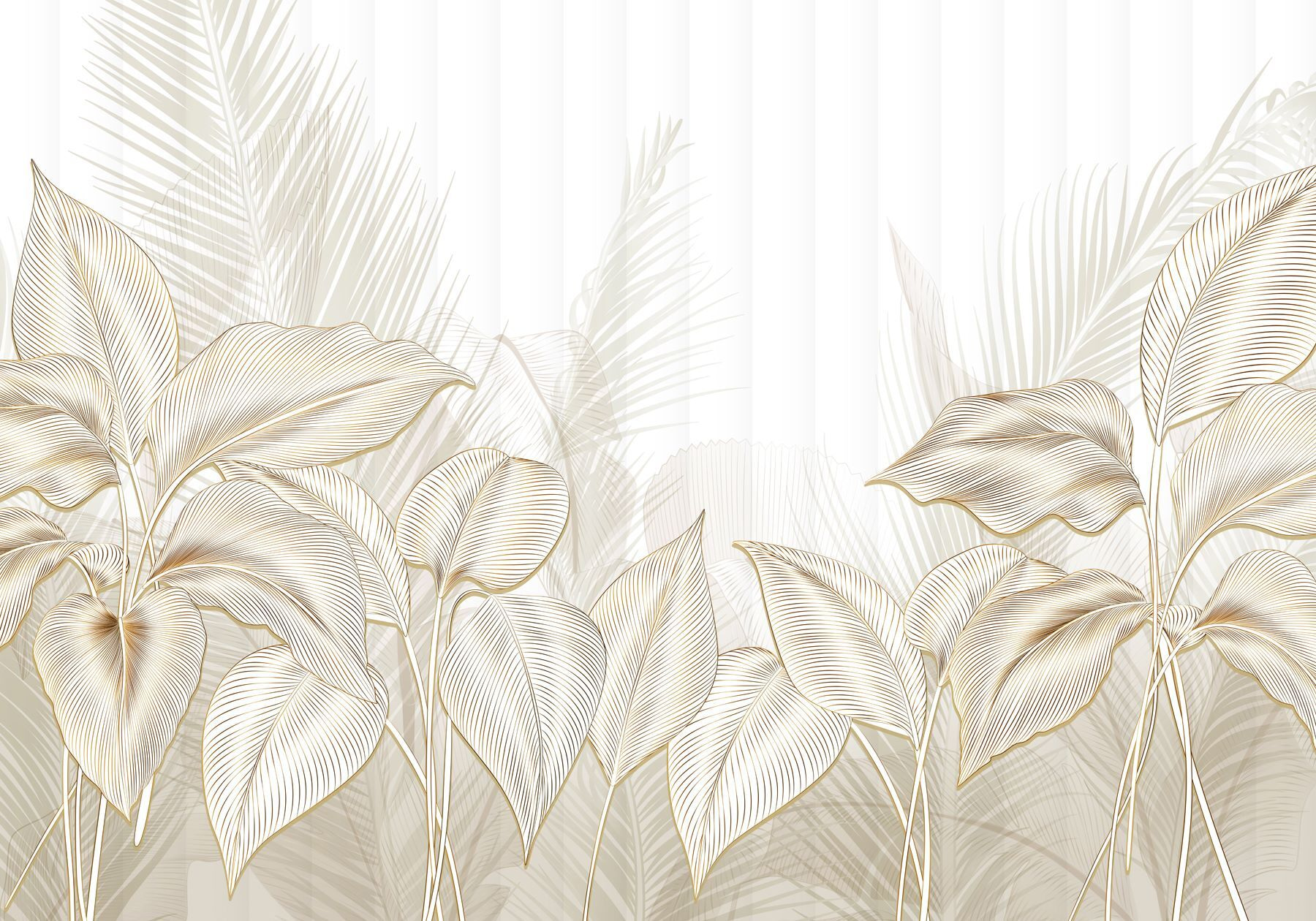 Elegant botanical line art display Elegant botanical line art display