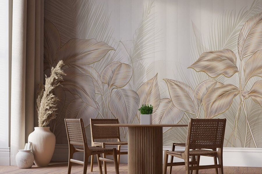 Elegante botanische lijnkunst