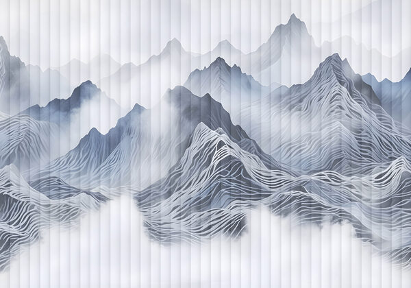 Bergketen met wolken Bergketen met wolken