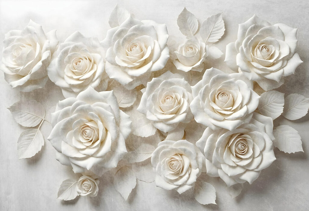 Groep witte rozen Groep witte rozen