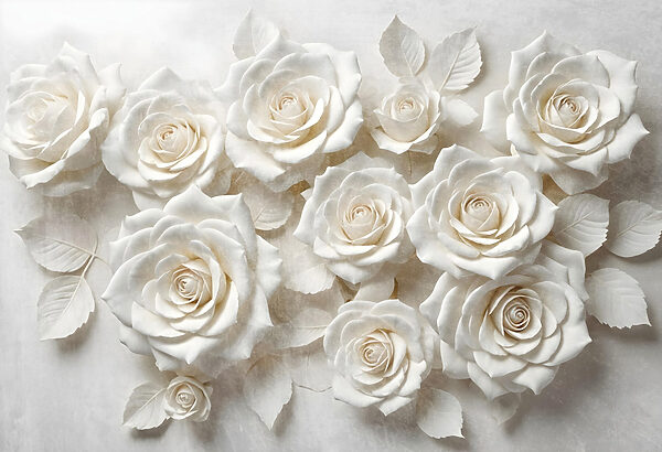 Groep witte rozen Groep witte rozen