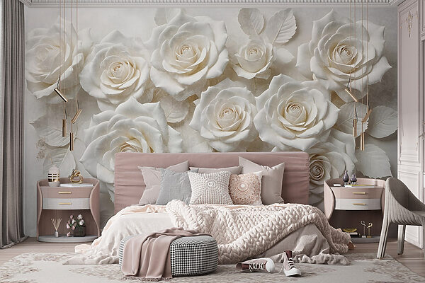 Groep witte rozen Groep witte rozen