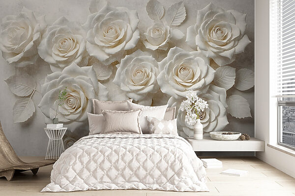 Groep witte rozen Groep witte rozen