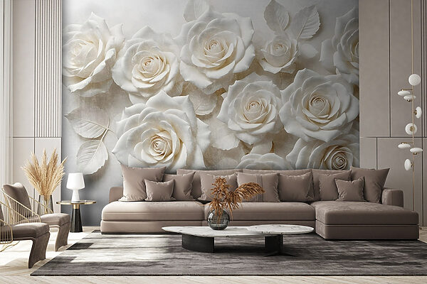 Groep witte rozen Groep witte rozen