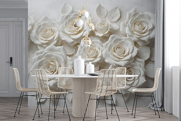 Groep witte rozen Groep witte rozen