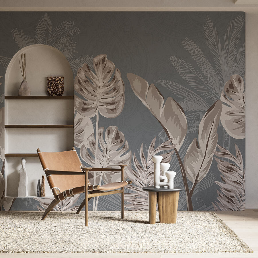 Elegant botanisch ontwerp met zachte tinten